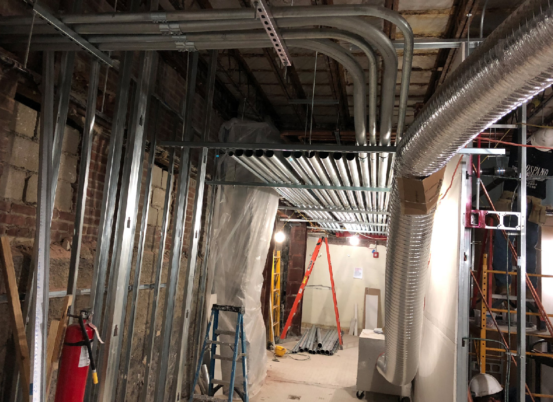 Commercial electrical conduit installation