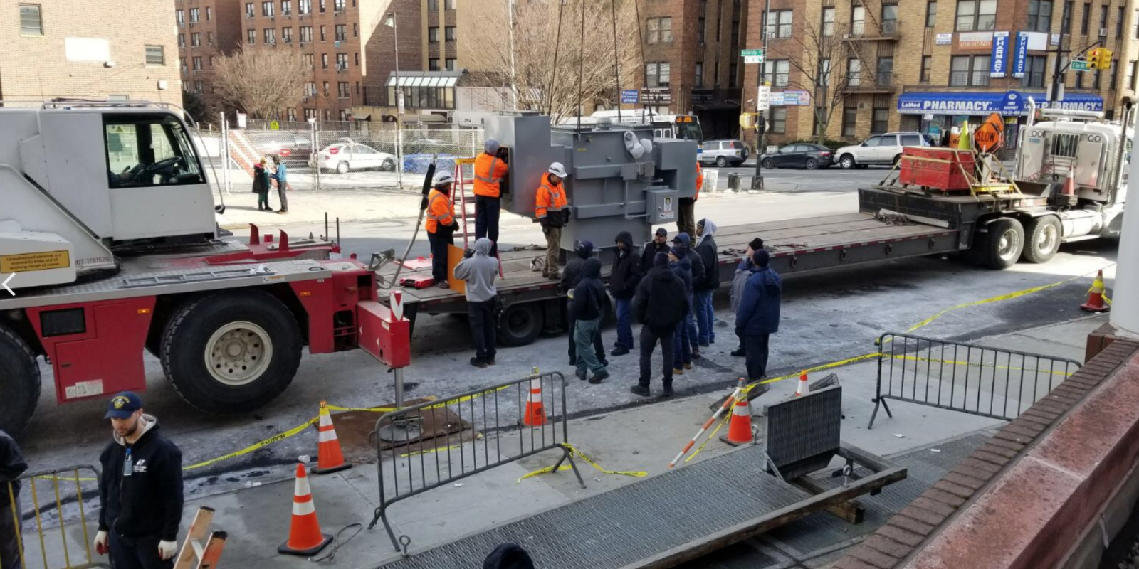Transformer delivery and installation in NYC