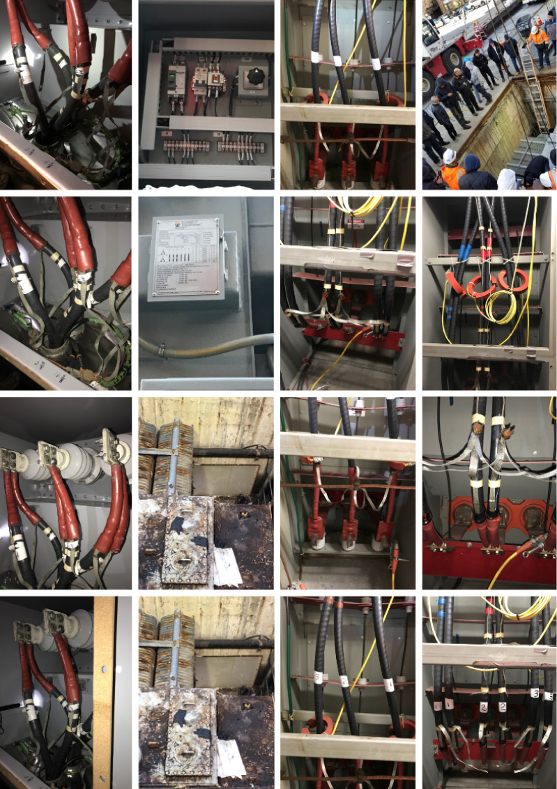 High-voltage cable terminations and switchgear