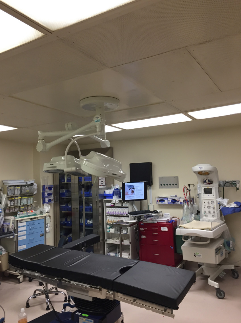 Completed hospital operating room